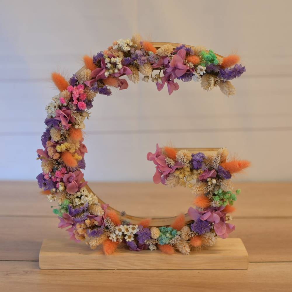 Letras de flores preservadas - Imagen 4