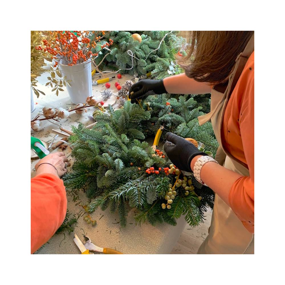 Taller de coronas de navidad