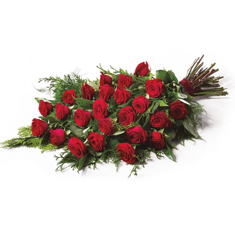 Ramo de rosas rojas para funeral