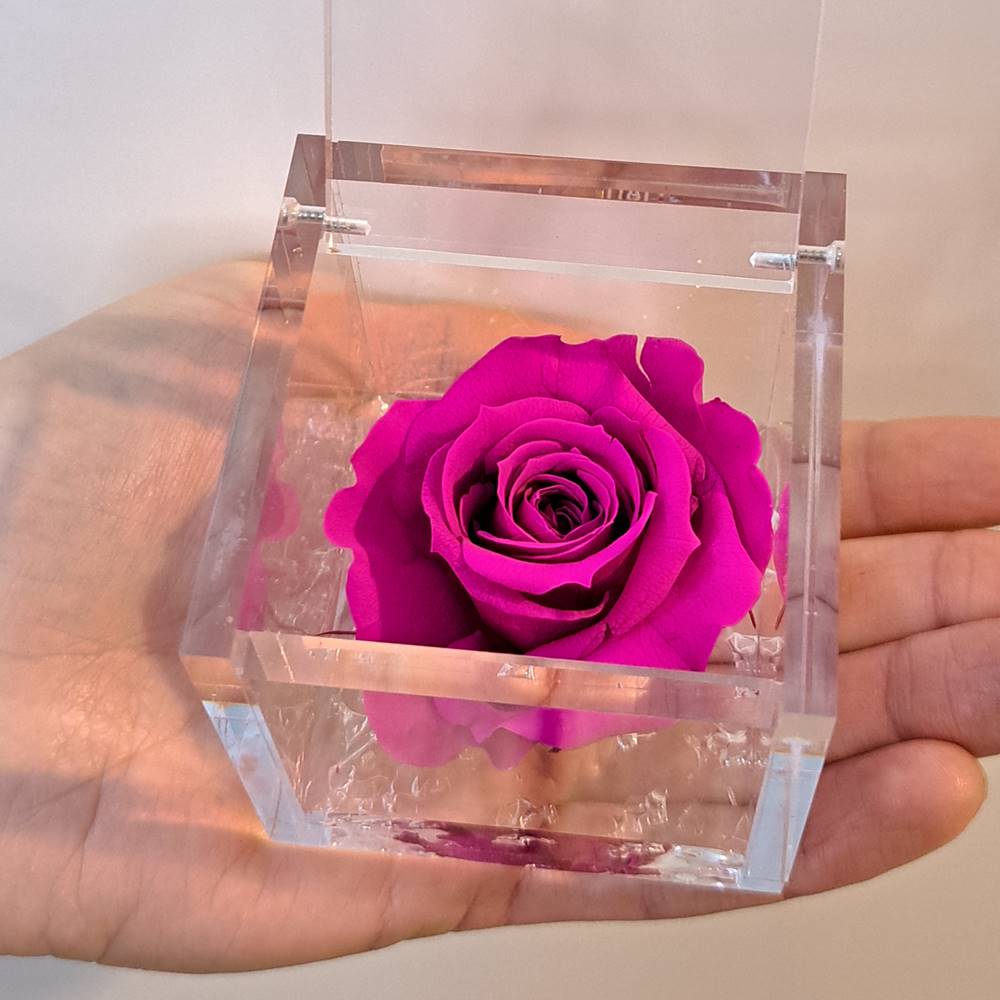 Flowercube rosa estabilizada perfumada - Imagen 6